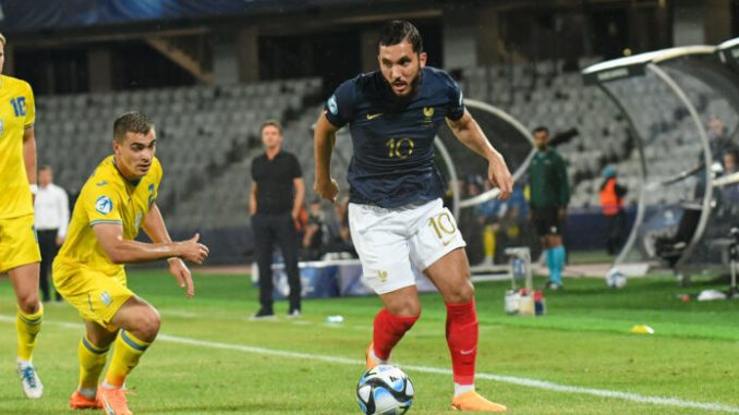 France V Ukraine - U21, U 21 EURO 2023 Rayan Cherki in action during UEFA European Under-21 Championship Qualifying, Qua